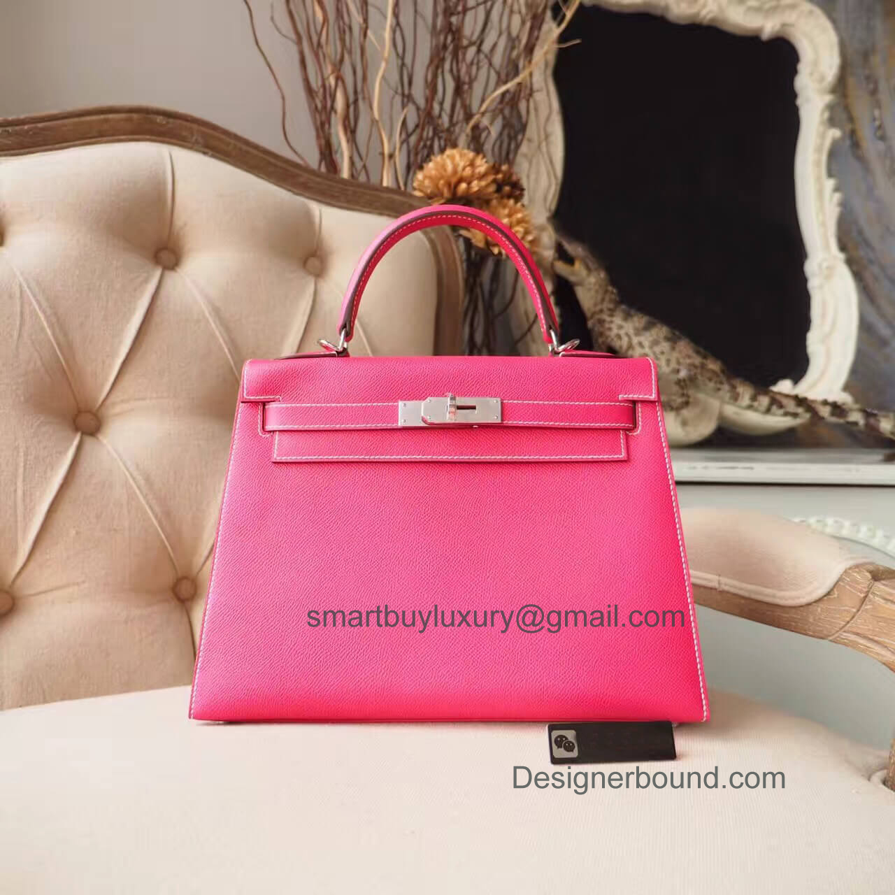 Hermes Kelly 28 Bag in e5 Rose Tyrien Epsom PHW